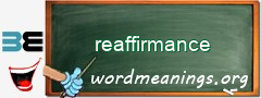 WordMeaning blackboard for reaffirmance